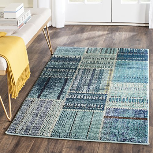 SAFAVIEH Monaco Collection Accent Rug - 3' x 5', Multi, Modern Patchwork Distressed Design, Non-Shedding & Easy Care, Ideal for High Traffic Areas in Entryway, Living Room, Bedroom (MNC215F)