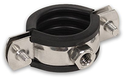 Edelstahl Schraubrohrschelle M8 - zwei-Schrauben-Gelenkschelle [57-61mm, 2]