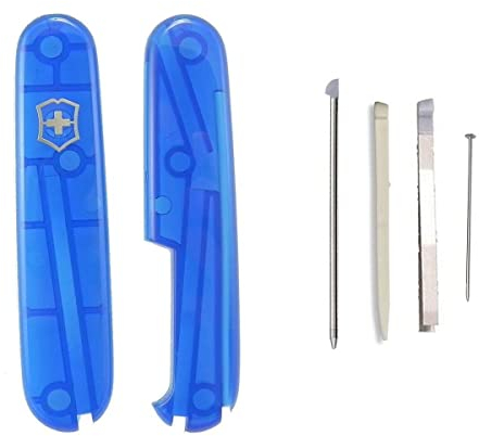 Victorinox Plus Translucent Blue Handle kit for 91mm Swiss Army Knife inc spares