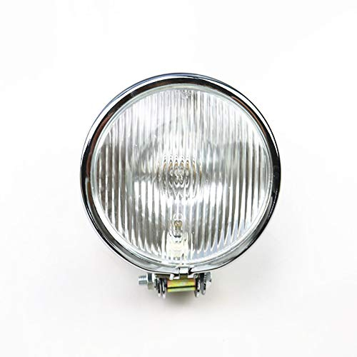 5 zoll Motorrad Scheinwerfer Kopf Lampe Licht für Vintage Retro Bobber CB Alte Schule Benutzerdefinierte (Chrom/Klar)