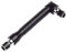 OUNONA Double-Headed L-Shaped Socket Wrench Extension Handle Screwdriver 1/4'' Hex Shank 90 Degree Right Angle Screwdriver Adapter (Black)