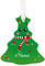 Herz & Heim® Keramik Geschenk-Anhänger Tannenbaum mit gratis Namensaufdruck - individueller Baumschmuck Grün