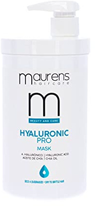 MAURENS Mascarilla Capilar Superhidratante Ácido Hialurónico Chía 970 ml | Mascarilla capilar superhidratante con Ácido Hialurónico y Aceite de Chía para cabello muy seco y castigado.