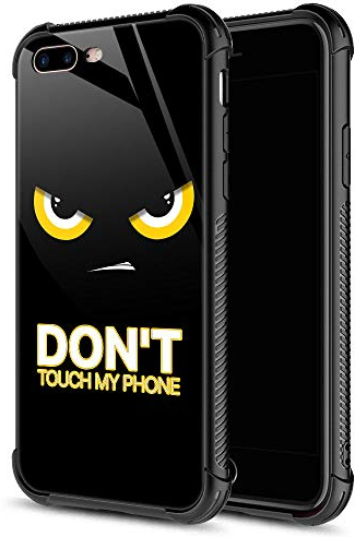 Schutzhülle für iPhone 8, Angry Dont Touch My Phone SE 2020, Hüllen Männer und Jungen, 9H gehärtetes Glas, Grafik-Design, stoßfest, kratzfest, Glas Apple 7/8/SE2