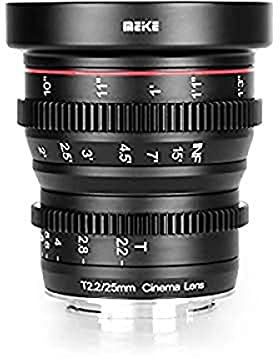 Meike 25mm T2.2 Cine Lens Cinema Weitwinkel Objektiv mit manuellen Focus für Fuji Anschluss