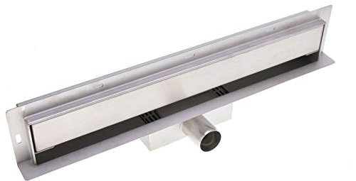 Aqbau Canalina per doccia da parete, 50 cm, in acciaio inox