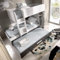 DEKIT GRUPO RIMOBEL TOM - Cama trem con armario y cama arrastre - Blanco/Grafito - 150 x 244 x 112