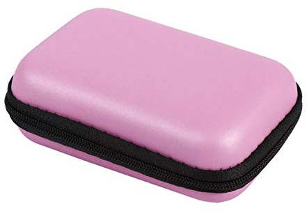 Sac de Rangement de Gadgets, Mini Sac de Rangement Gadgets Organisateur étui Portable pour câble de données de Disque d'écouteurs(Rose)