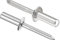 sourcing map Lot de 25 rivets aveugles en acier inoxydable 304 - 6,4 mm de diamètre - 20 mm de longueur - Extrémité fermée - Argenté