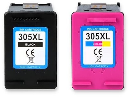 XXL Druckerpatronen-Set kompatibel mit HP 305 Schwarz und Color XL.