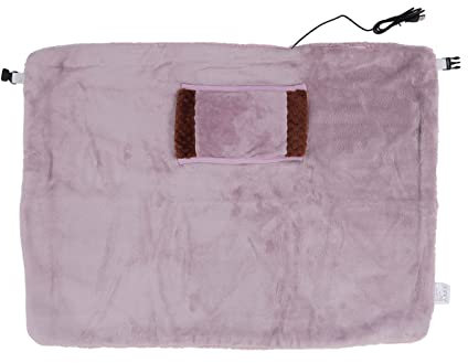 Châle Chaud Chauffant, Couverture D'épaule Chauffante Multifonctionnelle en Laine de Flanelle à Chauffage Rapide USB pour la Maison de Camping (Rose-mauve