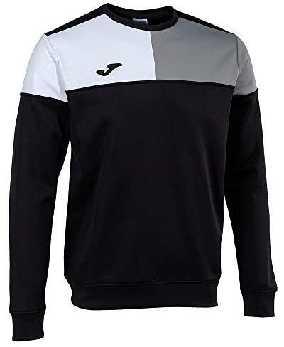 Joma Sweatshirt Mann Crew V schwarz grau Weiss