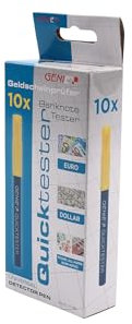 GENIE Quicktester Geldscheinprüfstift (unkomplizierter Schutz vor Falschgeld), 10 Stück