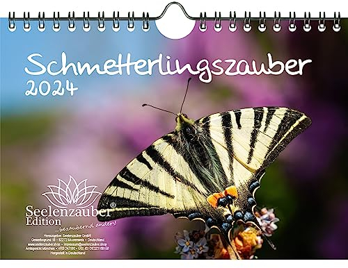 Schmetterlingszauber DIN A5 Wandkalender für 2024 Schmetterling - Seelenzauber