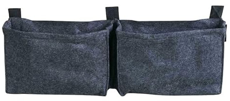 Balconnière 2 Sacs Gris en Feutre géotextile - 60x10x30 cm - 3 L - Cerland