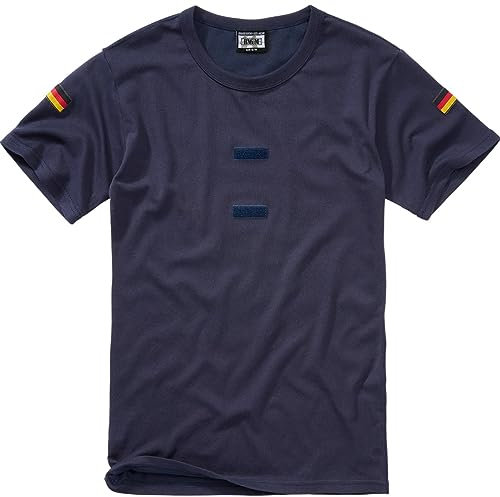 BWuM Bundeswehr Tropenshirt mit Flaggen & Klett, Größe:8 (XXL), Farbe:Navy Blau