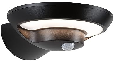 Paulmann 94855 Solar LED Außenwandleuchte Bordola Bewegungsmelder IP44 180x211mm 3000K 3,5W 220lm Anthrazit Kunststoff Außenleuchte Solarleuchte