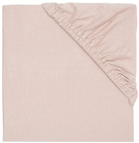 Jollein Spannbettlaken Jersey - Für den Laufstall - Wild Rose - 75x95cm - 100% Baumwolle - Spannbetttuch Laufgitter - Altrosa