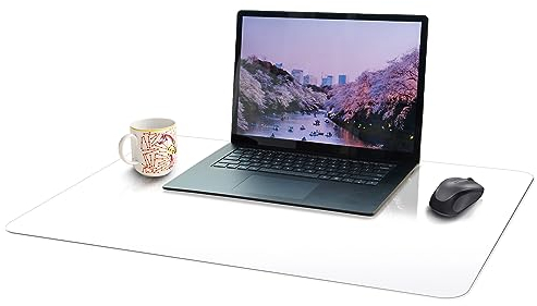Zolta Schreibtischunterlage - Durchsichtig Mauspad XXL - Schreibtisch Unterlegmatte - Wasserdicht Desk Mat - Schreibtisch Unterlage - Büro Zubehör - Schreibtisch Zubehör - 50x120cm Transparent