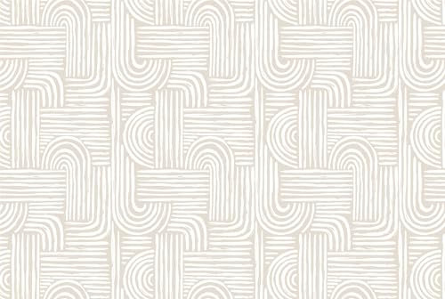 Graph cover MAMBO DECO Papier Peint Panoramique Seon, Tapisserie Géante Murale intissée 160g à encoller, pour Salon Chambre parentale restaurant Décoration Murale. (186 x 125 cm, Beige)