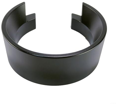HpLive 58 mm Dosiertrichter, Espresso-Dosiertrichter, Aluminium-Kaffee-Dosierring, Siebträger, Brühschüssel, funktioniert mit 58 mm Siebträgern (schwarz)