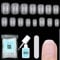 TOMICCA Extra Short Oval Nail Tips, 240Pcs 15 Size S Oval False Nail Tips with Nail Glue Nail File, Acrylic Clear False Nails with Glue Kit, Nail Art Manicure Decorations for Girls Women