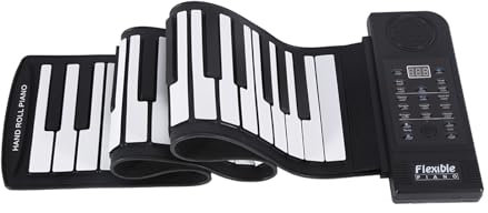 Pianoforte Tastiere per Pianoforte 28×24×10 Portatile 61 Tasti Roll Up Morbido Silicone Flessibile Tastiera Musicale Elettronica Digitale Pianoforte Nuova Tastiera Tastiera Midi