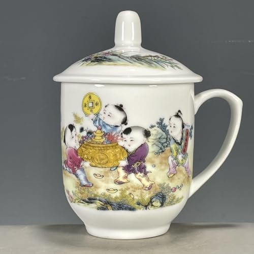 Ceramic Vase Period Lucky Boy Pattern Teacup Decoration