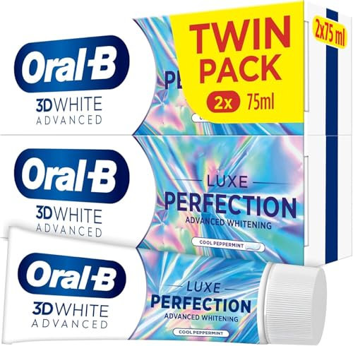 Oral-B 3D White Advanced Luxe Perfection Toothpaste 2 x 75ml Twin Pack