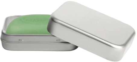 Seifenschale aus Aluminium, 180 ML Quadratische Seifendose, Metall Seife Behälter mit Abtropfgitter, Wasserdicht Seifenbox für Hause/Reisen, Kleine Seifenkiste für Rasierseife/Festes Shampoo