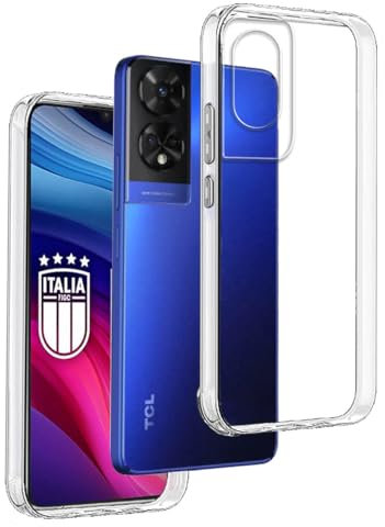 REY Cover in Gel TPU Trasparente per TCL 505 4G, Ultra Sottile 0,33 mm, Morbido Flessibile, Custodia Silicone