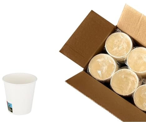 DPdantepellacani 500 Bicchieri in Carta per caffé capacità 100ml / 120 ml Colore Bianco biodegradabili cartoncino Bicchiere Piccolo Cartoncino 4oz Monouso Espresso
