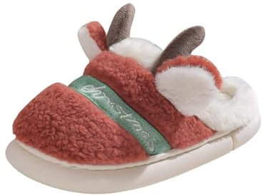 Meggsnle Damen Hausschuhe Weihnachten Wide Open Toe House Pantoffelne Indoor Outdoor Bequemer Memory Foam Hausschuh Warmer Plüsch Outdoor Indoor Anti-Rutsch Slip on Schuhe