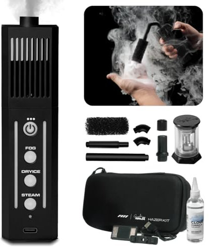 SmokeNINJA Pro Nebelmaschine Mini Rauchmaschine, Handheld Tragbare Nebelmaschine mit Kabelloser Funkfernbedienung, Unschädlich Nebel, für Fotografie, Bühneneffekte Outdoor-Veranstaltungen und Partys