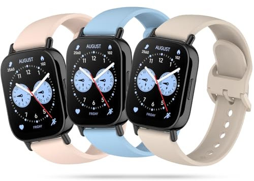 Xisair 3 Correas Compatibles con Xiaomi Redmi Watch 5 Lite y Active - Pulseras de Silicona Deportivas, Correas Impermeables y Transpirables