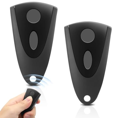 2 Pièces Télécommande Portail pour Novoferm, Télécommande Ouvre-porte Garage 433,92 MHz 2 Canaux, Télécommande Garagetor pour Novotron 502/504/512/514 (Inclut 2 Piles Supplémentaires) - Noir et Blanc