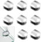 8 Pcs Glass Shelf Brackets, Adjustable Glass Clamps, Glass Shelf Support, Zinc Alloy Glass Clamp, Wall Mounted Metal Glass Clamp for 5-8MM Thickness Glass, for Floating Shelves Display Shelves