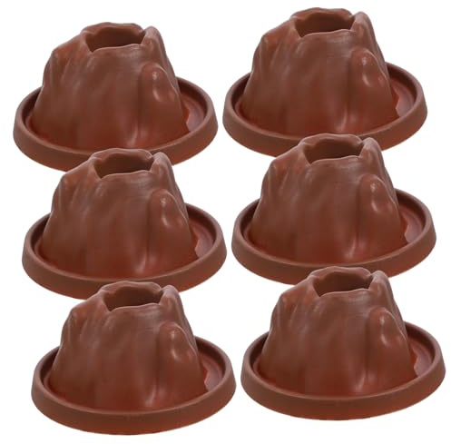 Generisch 6st Vulkan-experimentierset Mini-Vulkan Realistischer Vulkan Vulkanwissenschaftliche Modelle Ausbrechender Vulkan Und Vulkantaschen Vulkan Für Eruption Plastik Coffee