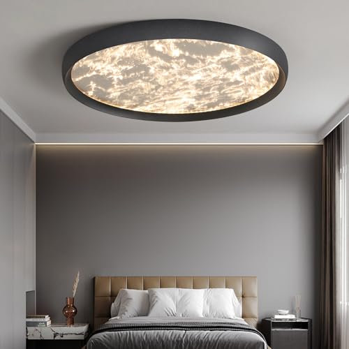 Fordeson 50cm LED Deckenleuchte Flach Dimmbar mit Wolken-Design – Kreative Runde Einbauleuchte, 3000K-6000K, 40W – Moderne Küchenlampe, Wohnzimmerlampe, Badlampe, Flurbeleuchtung, Büro