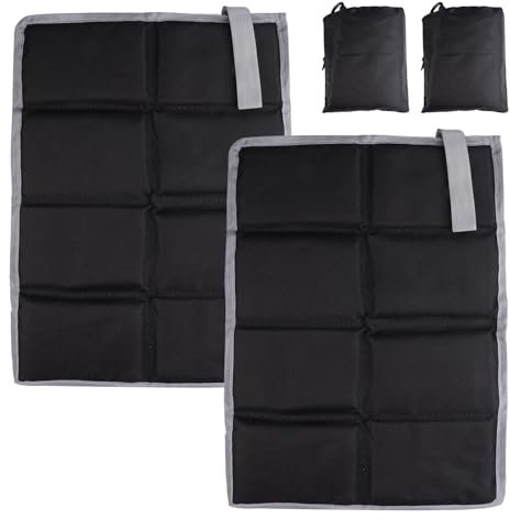 PetGlimmer 2 Stück Outdoor Sitzkissen Faltbar, Wasserfestes Thermo Sitzmatte mit 2 Tragetasche, Klappbare Outdoor-Kissen, Thermositzunterlagen Sitzkissen Wandern für Wandern, Camping, Stadion