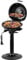 CUSIMAX Barbecue électrique Barbecue sur pied avec couvercle et pied, température réglable et bac de récupération des graisses, 1600W Barbecue électrique pour utilisation en extérieur