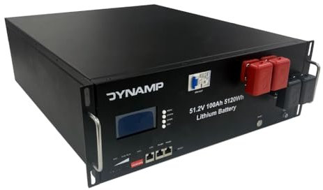Dynamp DLR5120 LiFePO4 Battery, 51.2V 5120Wh, Rack-Mounted, Smart BMS