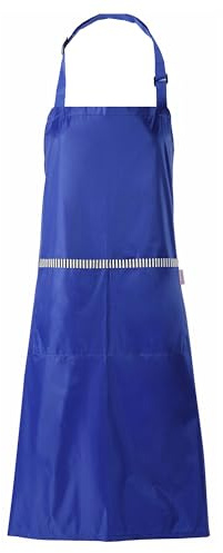 Zihuatailer Waterproof Apron for Dog Grooming Dishwashing, Wipeable Kitchen Apron for Women, Pvc-coated - Blue