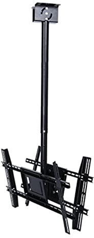 GAOFEMZ Dual Sided Ceiling TV Mount Bracket, 46-80 Inch Full Motion - 2 Movement Flat/Curved Screen Bracket, Max Weight 70kg/154lbs Per Screen
