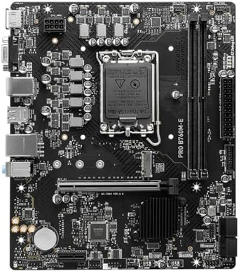 Cartes mères d'ordinateur Carte Mère Fit For MSI PRO B760M-E Intel B760 1700 DDR5 128 Go Micro-ATX Compatible Processeurs 14900F 14700 14400 14100 13600K 12600T 12100 M.2 Cartes mères d'ordinateur