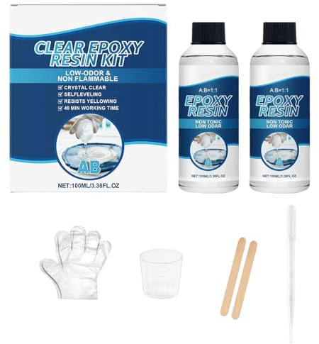 Nudorpn Epoxidharz | Epoxid Werkzeug Set - Transparentes Harz-Komplettpaket,für Anfänger, Freunde, Männer, Frauen, Schmuckformen, Untersetzer, Tischplatten,