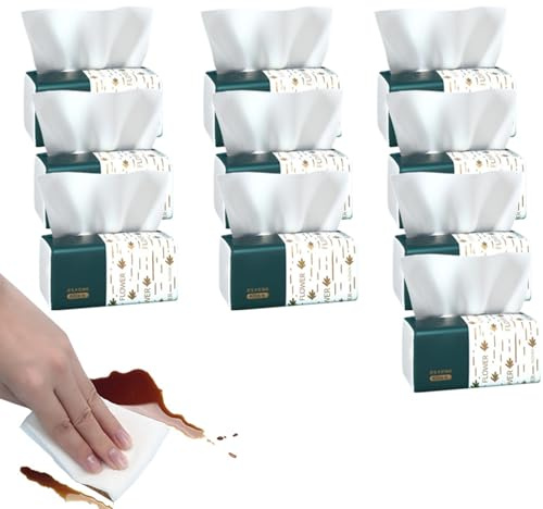 Mouchoirs de voiture – Papier toilette 4 couches | Lingettes douces pour le nettoyage du visage | Pour salle de bain, maison, cuisine, école, voyage, classe, dortoir, salon