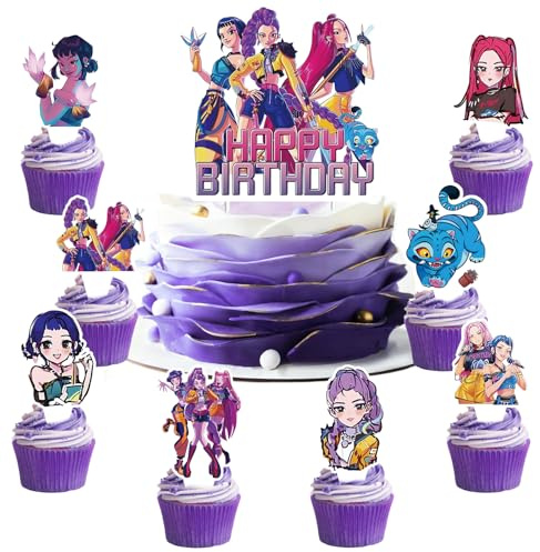 25 Cupcake Toppers,Happy Birthday Cake Topper,Cartoon Tortendeko Geburtstag, Geburtstagskuchen Deko für Geburtstagsfeiern,Baby Shower und Hochzeit