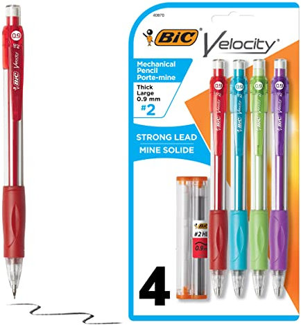 Bic Porte-mines n° 2, 9 mm, 4/PK, corps Ast - Vendu en 1 paquet