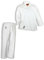 Ju-Sports Karate Anzug Bonsai Weiß 140 I Klassischer Karateanzug speziell für Kinder I Karate Kimono inkl. weißem Gürtel I Hose mit Kickzwickel & Elastikbund